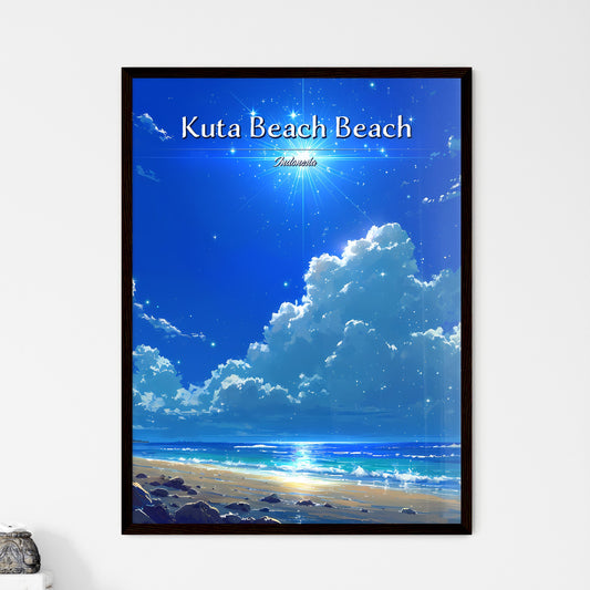Kuta Beach Beach, Indonesia - Art print of a bright star over a beach Default Title