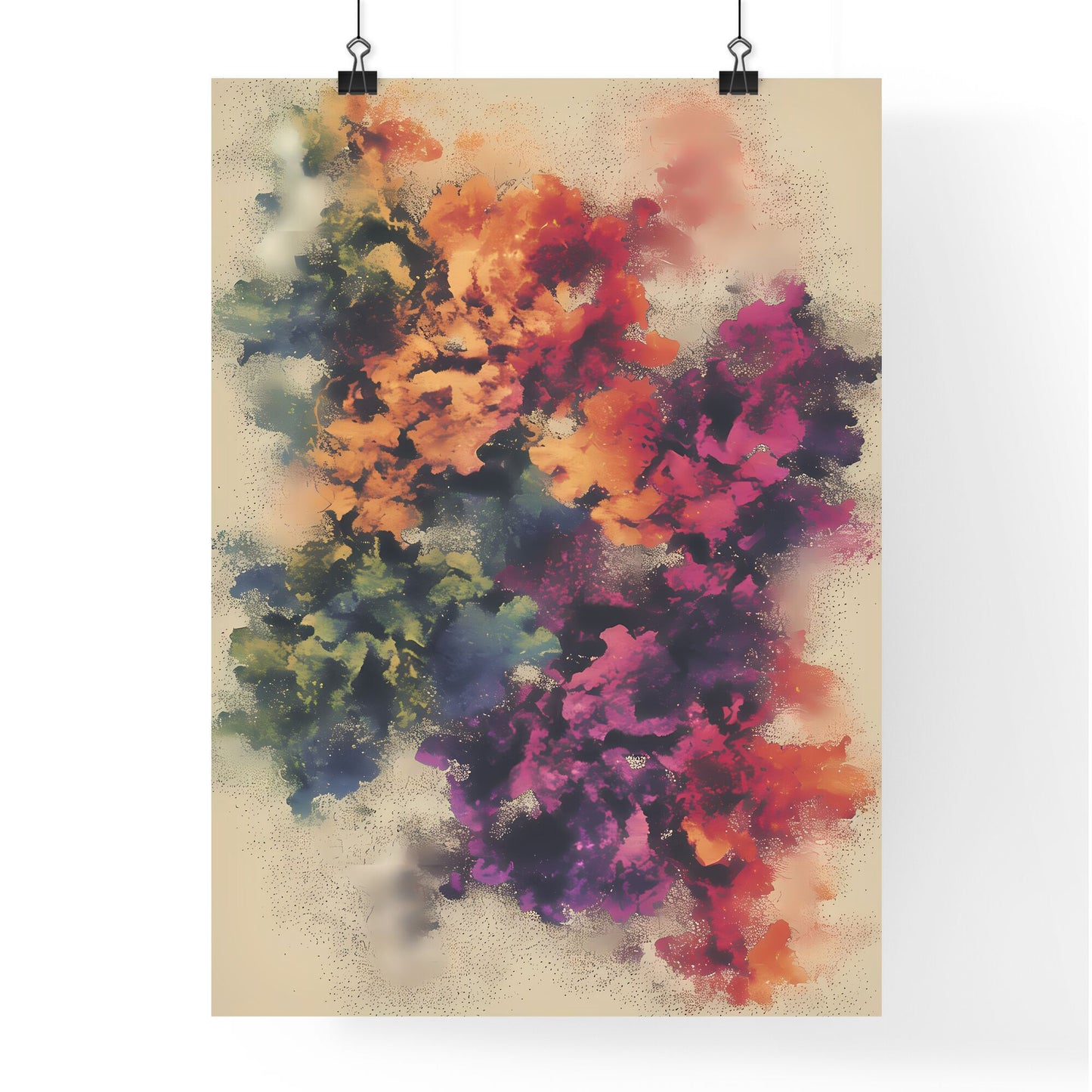 A botanical arrangement - Art print of a group of colorful ink splatters Default Title