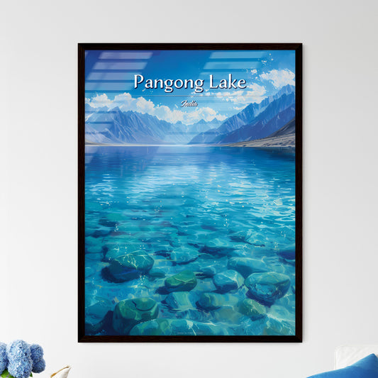 Pangong Lake, India - Art print of a lake with mountains in the background Default Title