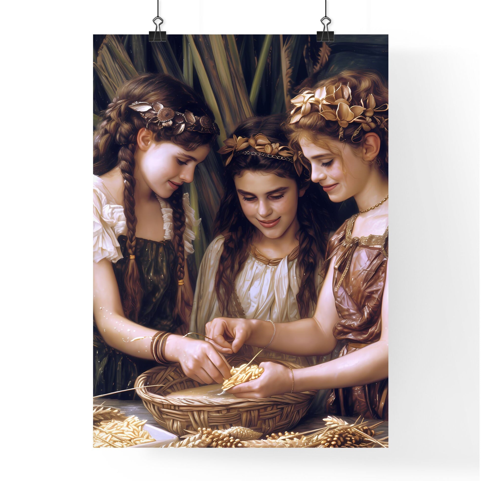 Lebanon country life in 2000 BC - Art print of a group of girls in clothing Default Title