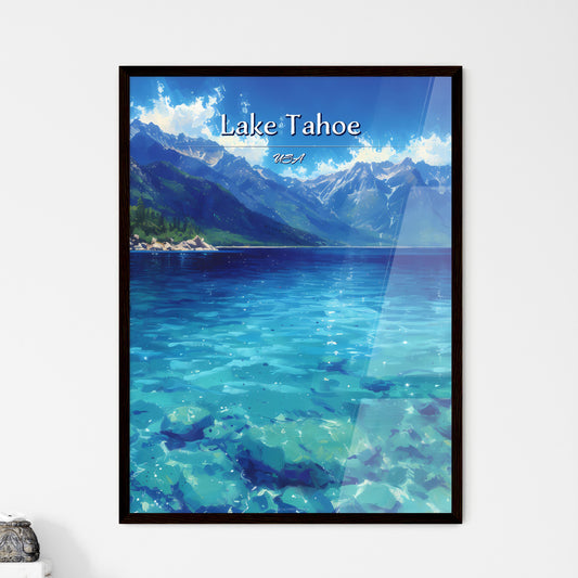 Lake Tahoe, USA - Art print of a body of water with mountains in the background Default Title