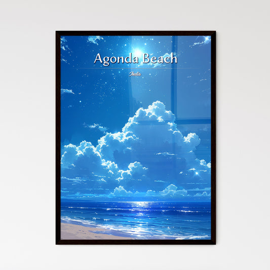 Agonda Beach - Art print of a blue sky with clouds and water Default Title