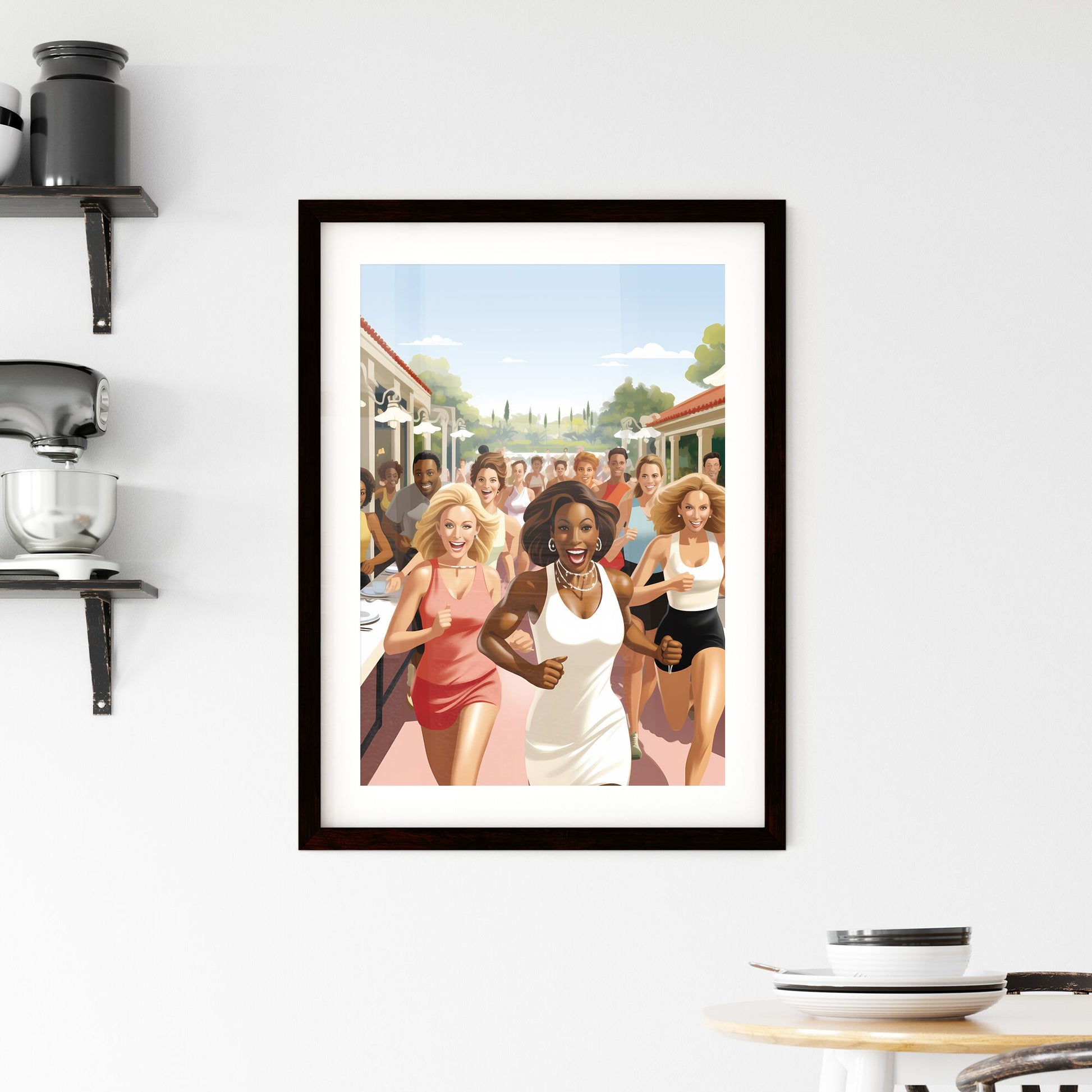You_re buzzing like an Olympian today! - Art print of a group of people running Default Title