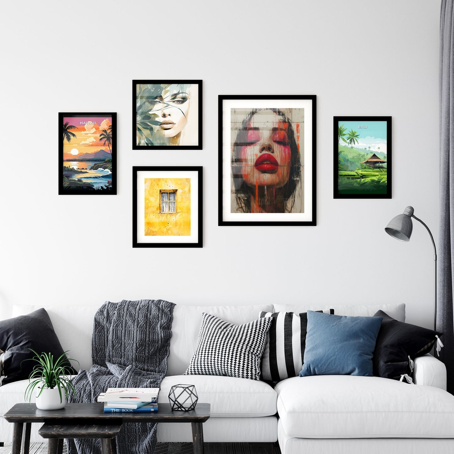 Vibrant red lips pop - Art print of a painting of a woman with red lipstick Default Title