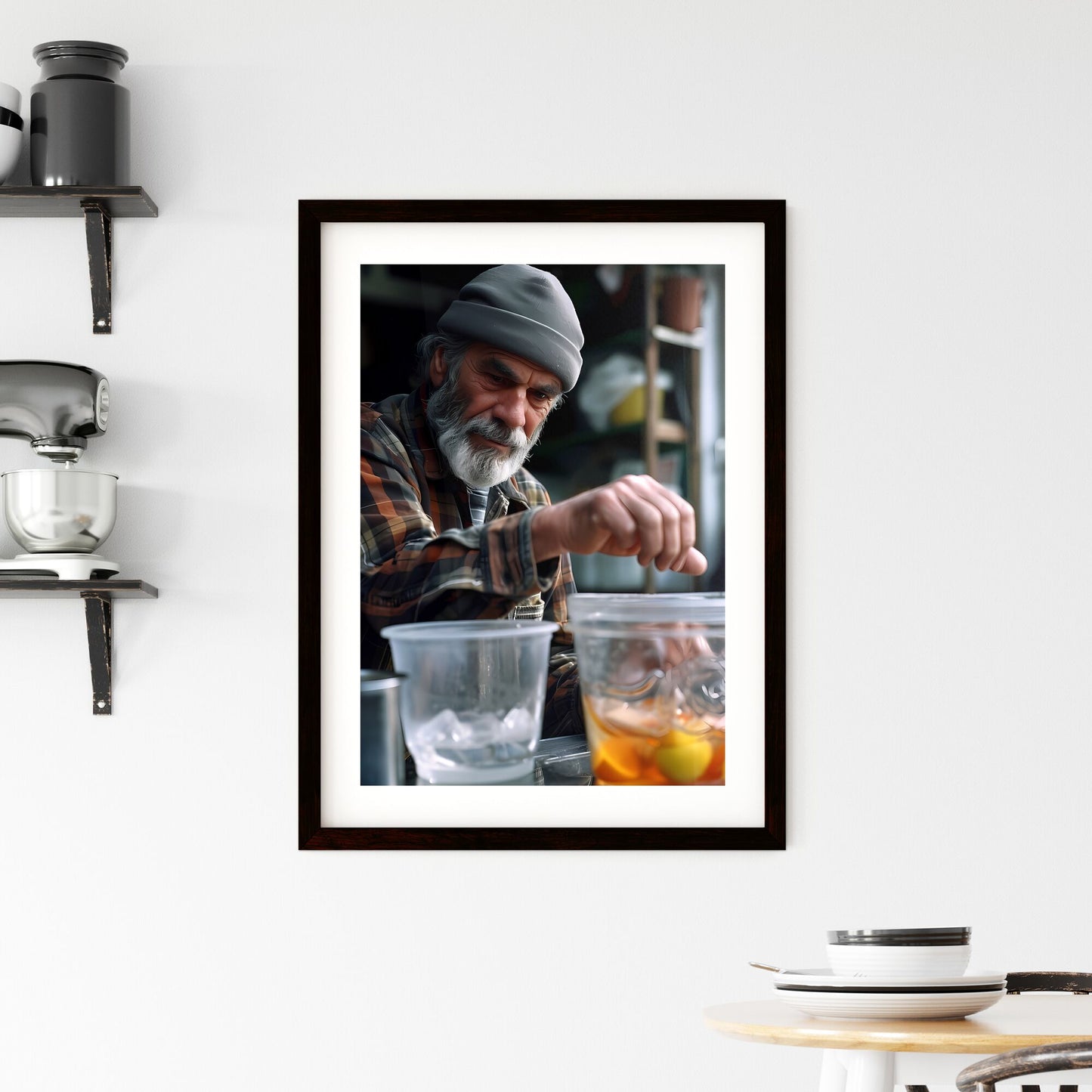 The Communion of Saints, Catholic - Art print of a man with a beard and a hat Default Title