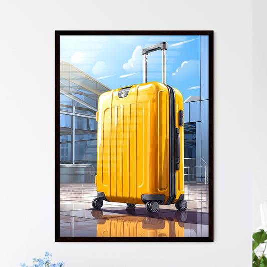 Pack your bags with adaptability today - Art print of a yellow suitcase in a building Default Title