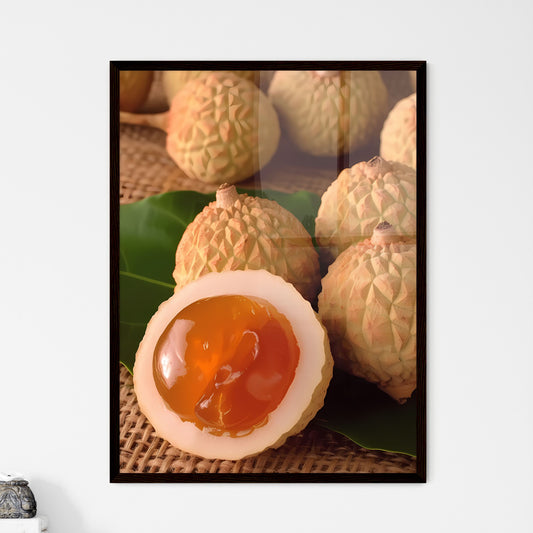 Dried longan, ultra high definition - Art print of a group of fruit on a leaf Default Title