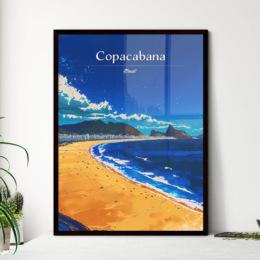 Copacabana Beach, Brazil - Art print of a beach with buildings and water Default Title