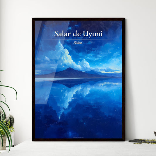 Salar de Uyuni, Bolivia - Art print of a reflection of a mountain in water Default Title