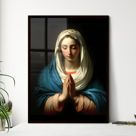 Holy Mary, Mother of God - Art print of a painting of a woman praying Default Title