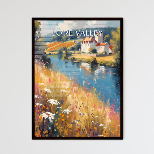 Loire Valley, France - Art print of a painting of a house by a river Default Title