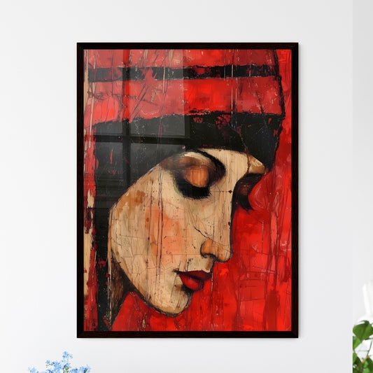 Holy Mary, Mother of God - Art print of a painting of a woman with red and black hair Default Title