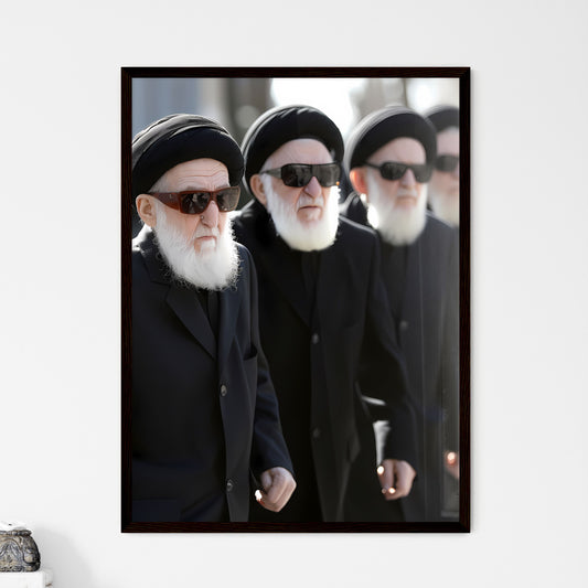 The mullahs - Art print of a group of men wearing black sunglasses and black coats Default Title