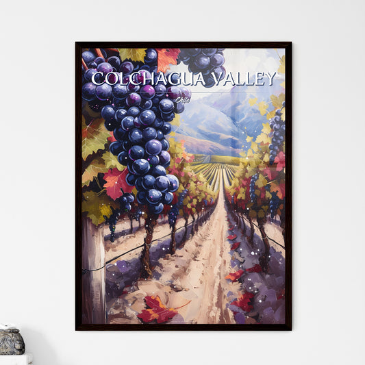 Colchagua Valley, Chile - Art print of a painting of a vineyard Default Title