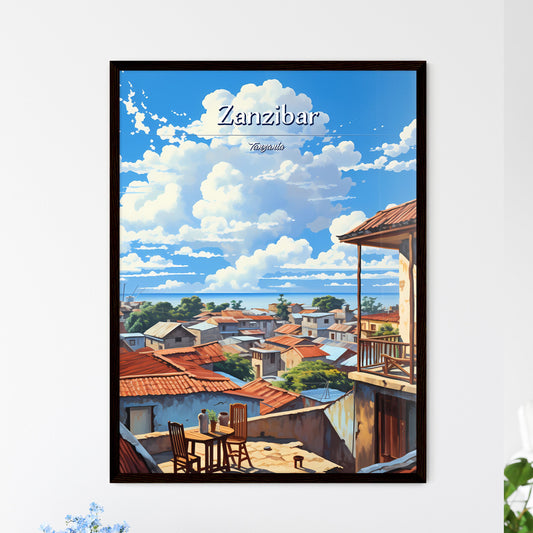 On the roofs of Zanzibar, Tanzania - Art print of a view of a town from above Default Title