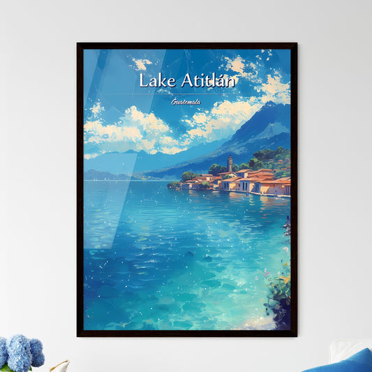 Lake Atitlán, Guatemala - Art print of a water next to a building Default Title
