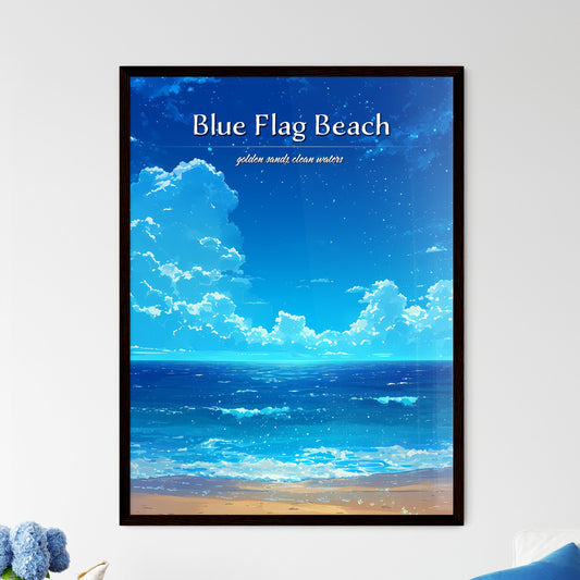 Blue Flag Beach - Art print of a blue sky with clouds over a body of water Default Title