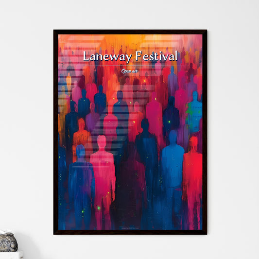Laneway Festival - Art print of a group of people in different colors Default Title