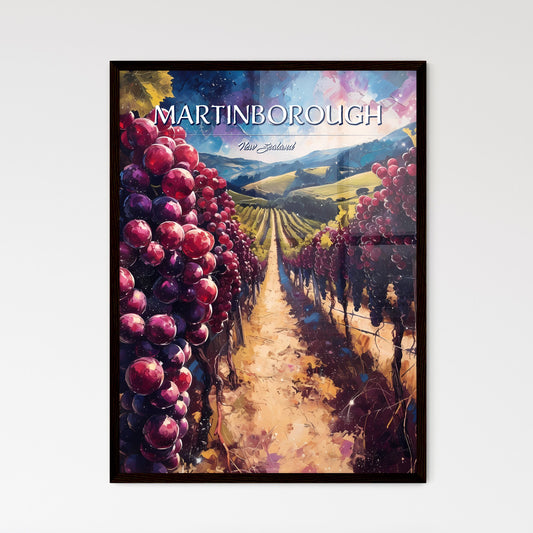 Martinborough, New Zealand - Art print of a painting of a vineyard Default Title