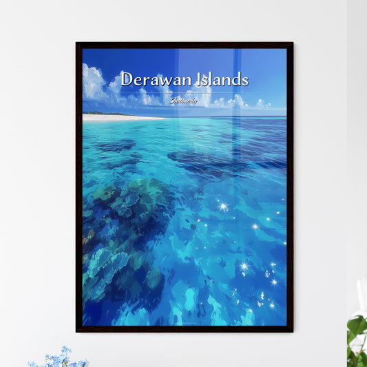 Derawan Islands, Indonesia - Art print of a couple of unicorns with a rainbow and stars Default Title