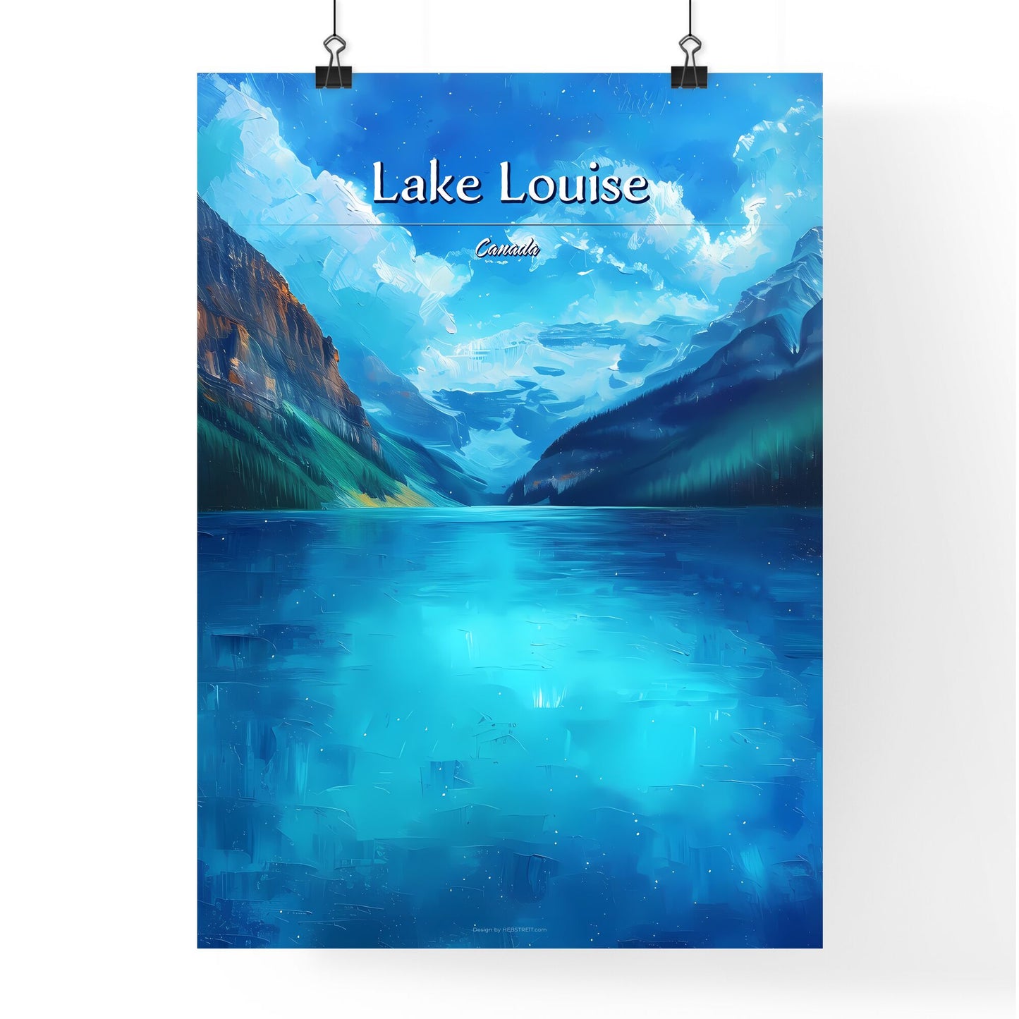 Lake Louise, Canada - Art print of a woman with blonde hair and red lipstick Default Title