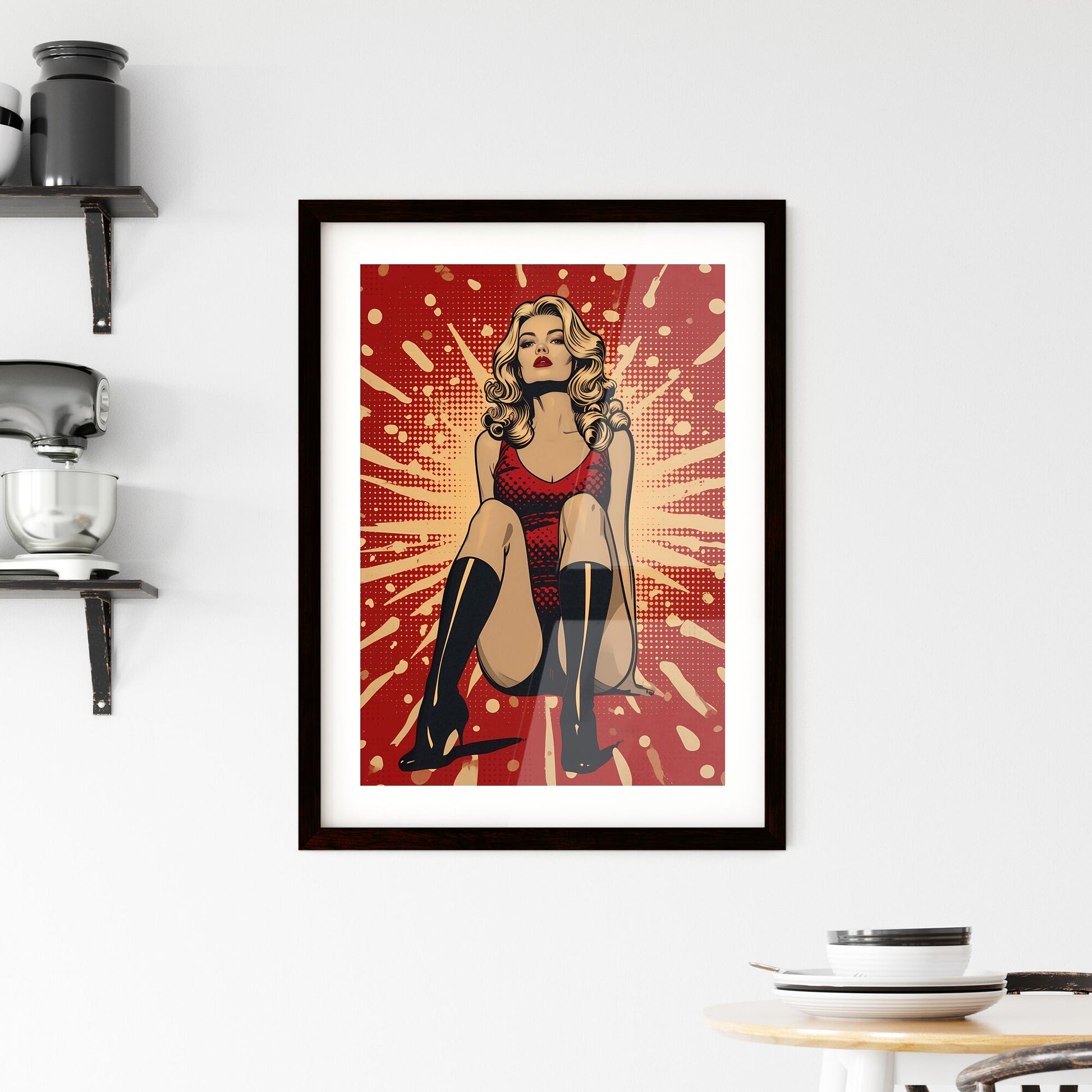 Old comic book style pin up girl - Art print of a tree in the sky Default Title