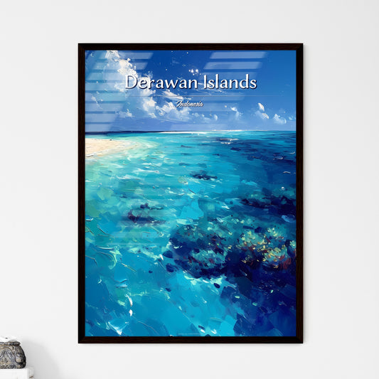 Derawan Islands, Indonesia - Art print of a castle on a hill surrounded by water Default Title