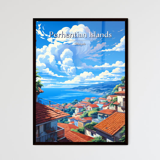 On the roofs of Perhentian Islands, Malaysia - Art print of a red and gold vase with gold sparkles Default Title