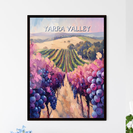 Yarra Valley, Australia - Art print of a painting of a vineyard Default Title