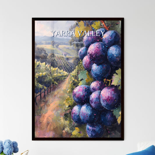 Yarra Valley, Australia - Art print of a painting of grapes on a vine Default Title