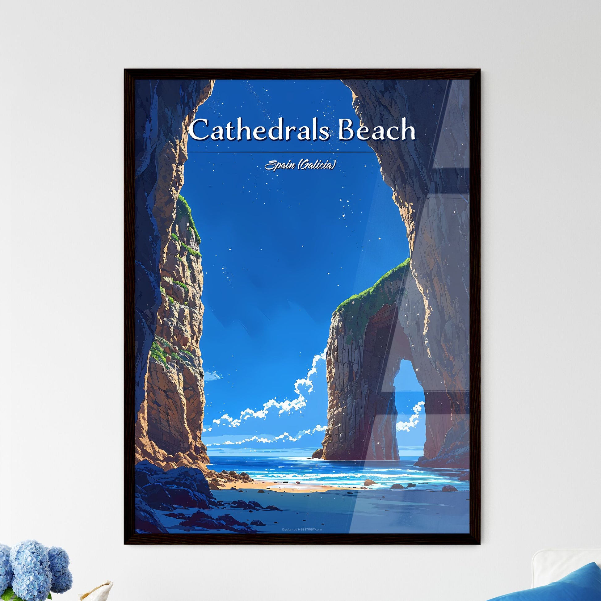 Cathedrals Beach, Spain (Galicia) - Art print of a rock formations on a beach Default Title