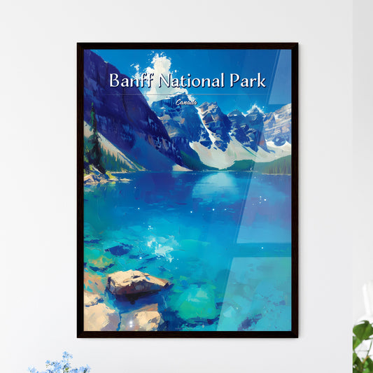 Banff National Park, Canada - Art print of a lake with mountains in the background Default Title