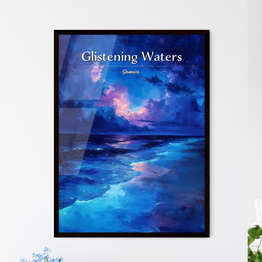 Glistening Waters Luminous Lagoon, Jamaica - Art print of a blue and purple sky over a body of water Default Title
