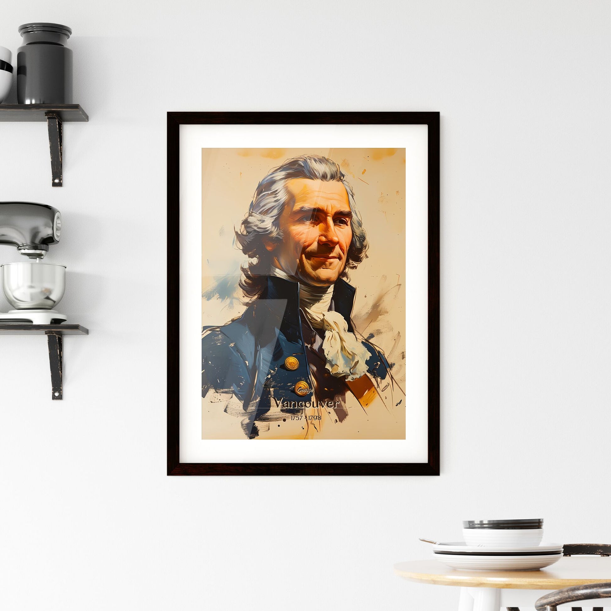 George, Vancouver, 1757 - 1798, A Poster of a painting of a man in a military uniform Default Title