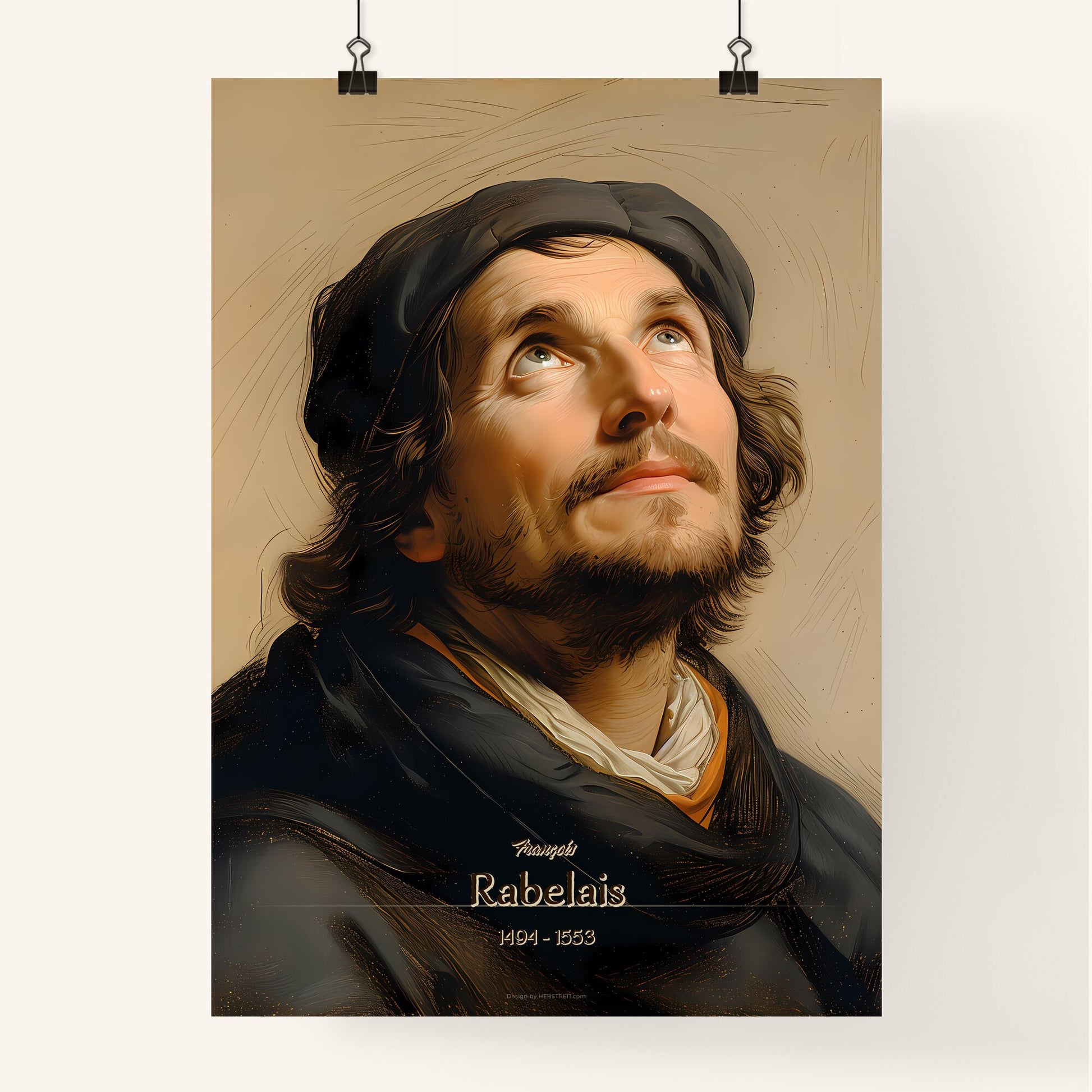 François, Rabelais, 1494 - 1553, A Poster of a man looking up to the sky Default Title