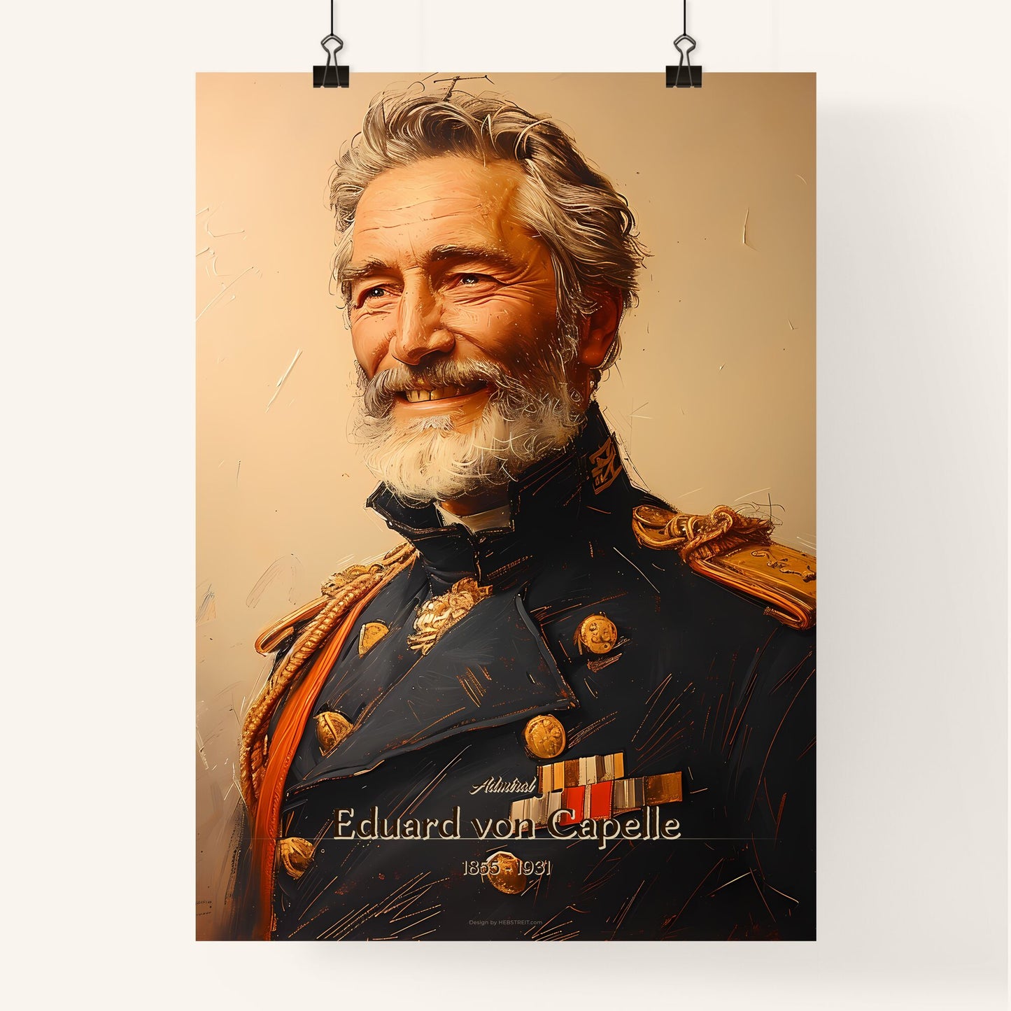 Admiral, Eduard von Capelle, 1855 - 1931, A Poster of a man in a military uniform Default Title
