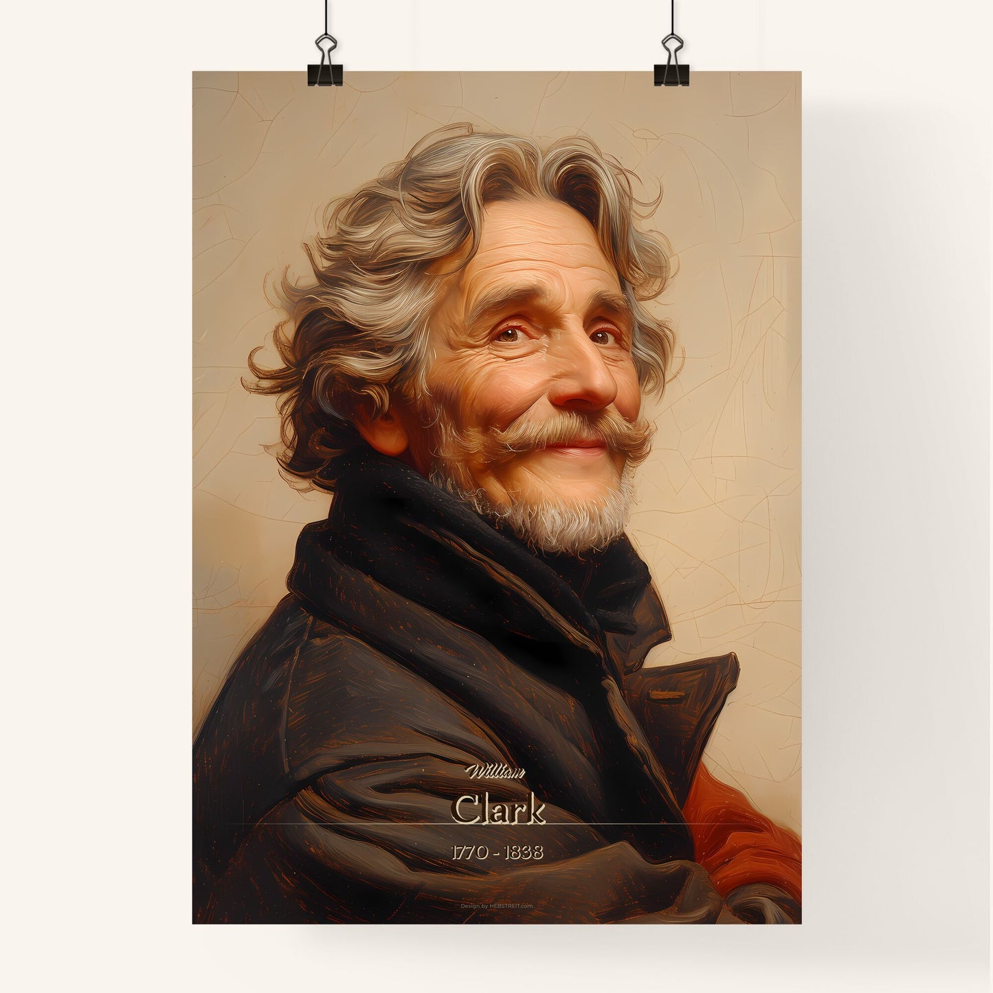 William, Clark, 1770 - 1838, A Poster of a man with a beard and mustache Default Title