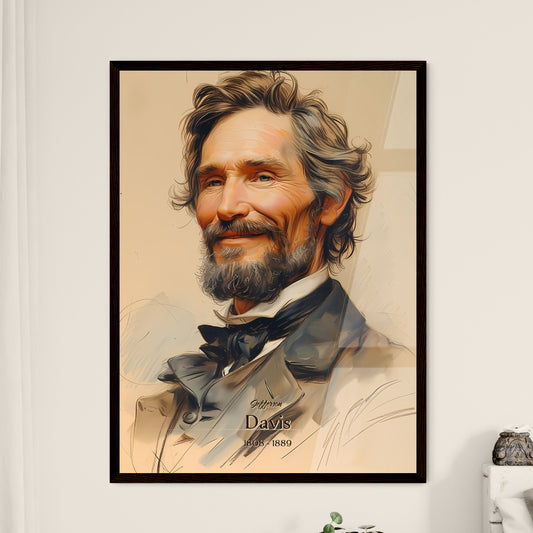 Jefferson, Davis, 1808 - 1889, A Poster of a man with a beard Default Title