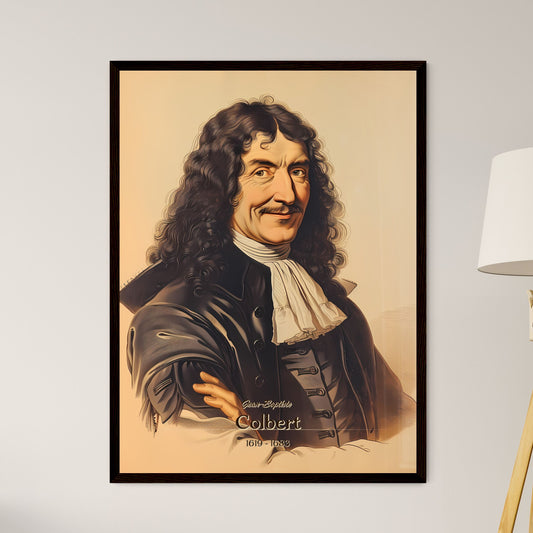 Jean-Baptiste, Colbert, 1619 - 1683, A Poster of a man with long curly hair wearing a black coat Default Title