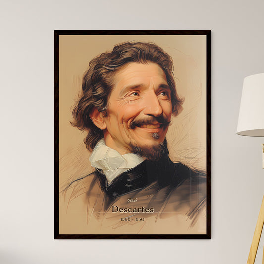 René, Descartes, 1596 - 1650, A Poster of a man with a mustache and beard Default Title