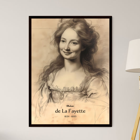 Madame, de La Fayette, 1634 - 1693, A Poster of a drawing of a woman Default Title