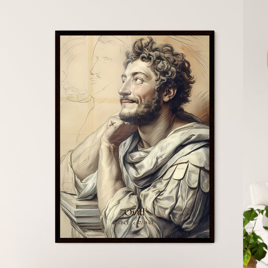 Ovid, 43 BCE - c. 17/18 CE, A Poster of a man with a beard and curly hair Default Title