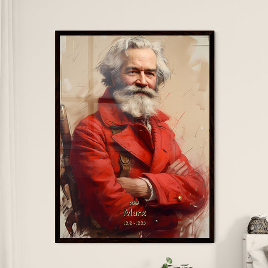 Karl, Marx, 1818 - 1883, A Poster of a man with a beard and a red coat Default Title