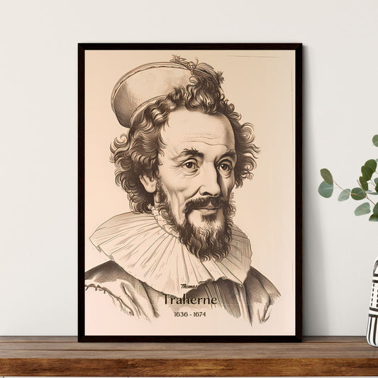 Thomas, Traherne, 1636 - 1674, A Poster of a drawing of a man with a beard Default Title
