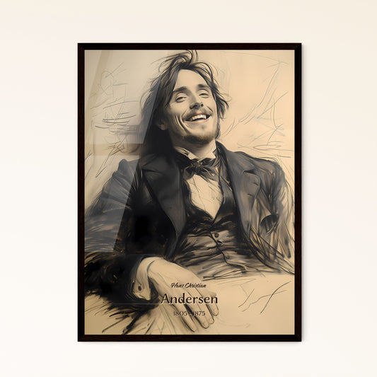 Hans Christian, Andersen, 1805 - 1875, A Poster of a man in a suit Default Title