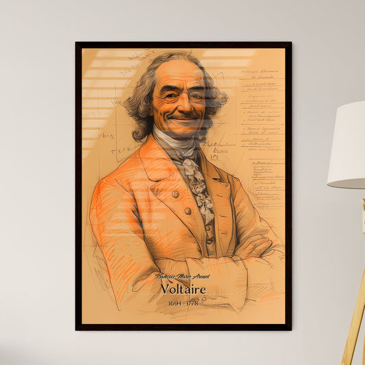 François-Marie Arouet, Voltaire, 1694 - 1778, A Poster of a man with his arms crossed Default Title