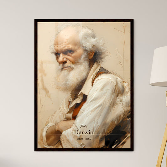 Charles, Darwin, 1809 - 1882, A Poster of a man with a beard Default Title