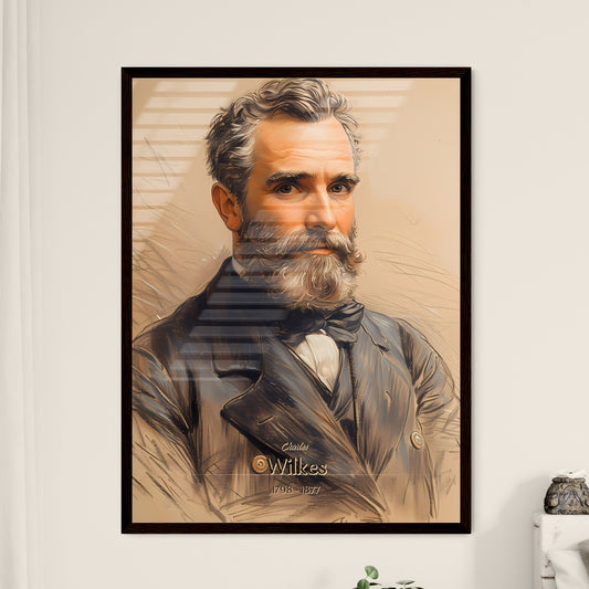 Charles, Wilkes, 1798 - 1877, A Poster of a man with a beard and mustache Default Title