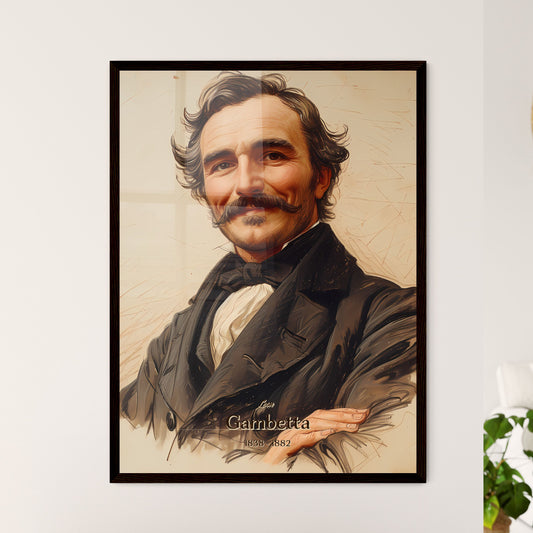 Léon, Gambetta, 1838 - 1882, A Poster of a man with a mustache and a bow tie Default Title