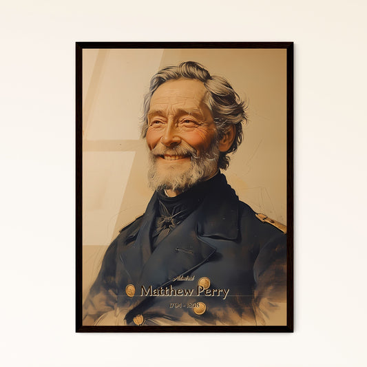 Admiral, Matthew Perry, 1794 - 1858, A Poster of a man in a military uniform Default Title